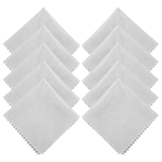 CrystalClear Microfiber Cleaning Cloths — 10-Pack for Glasses, Screens & Lenses