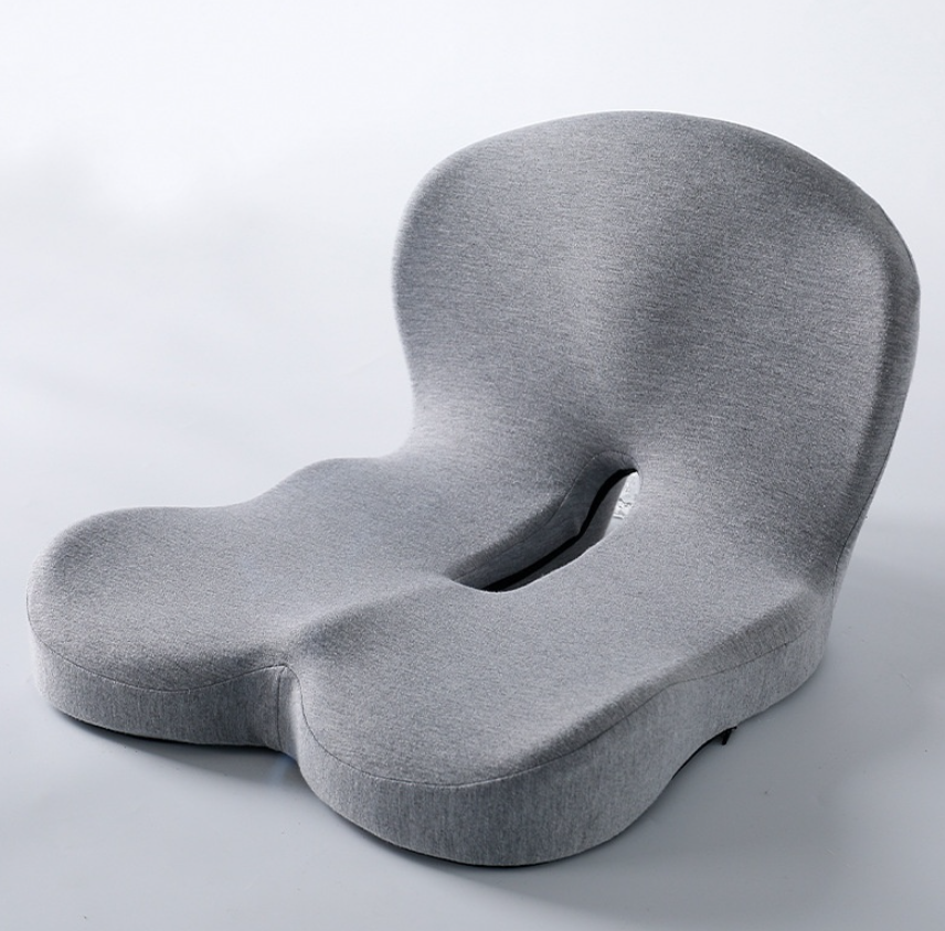 Memory Foam Ergonomic Seat Cushion โ Waist & Lower Back Support for Office, Car & Home