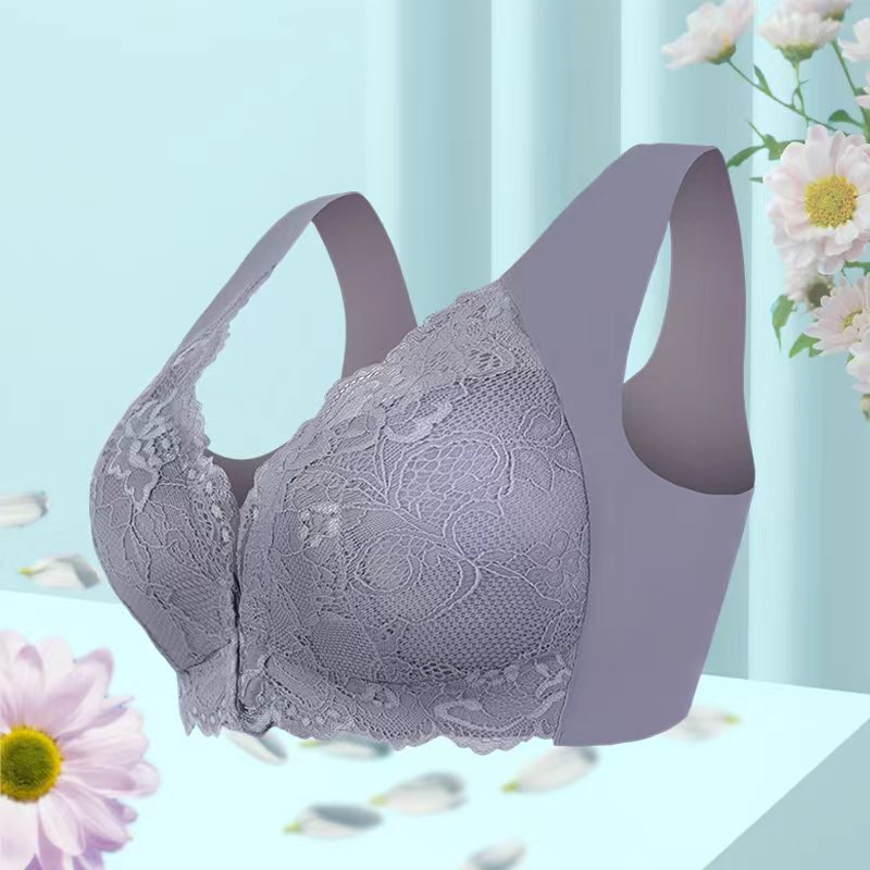 Comfortable Wireless Plus Size Bra — Lace Trim, Non-Wire Support for Women