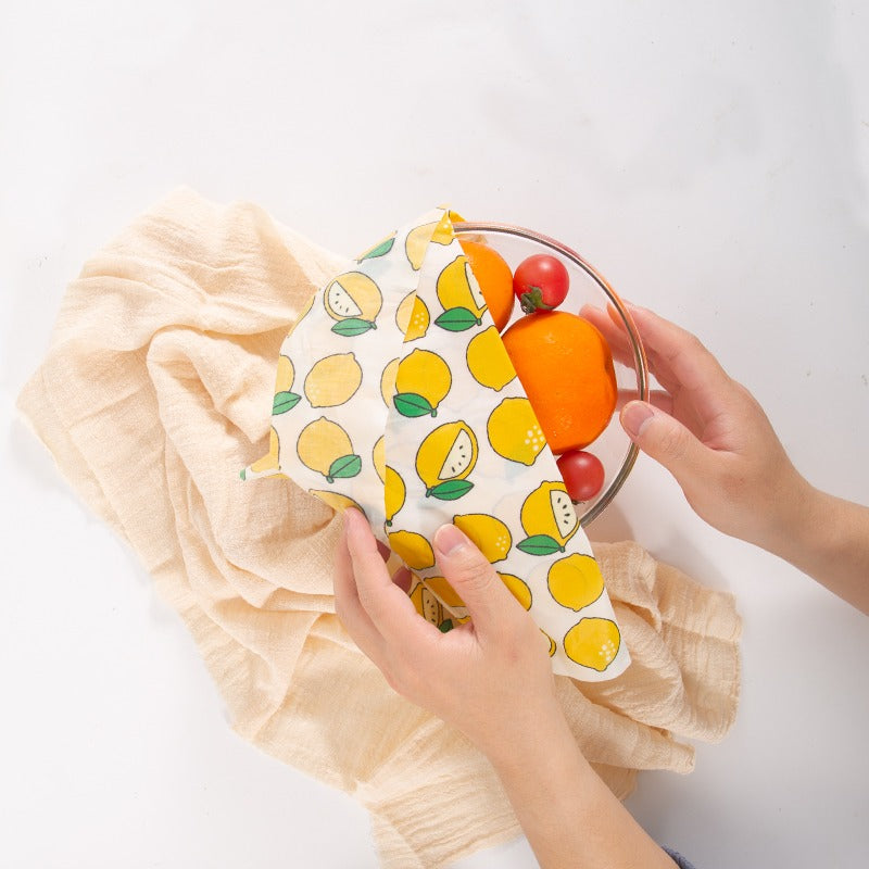 Natural Beeswax Food Wrap — Reusable Eco-Friendly Cotton Fresh-Keeping Cloth