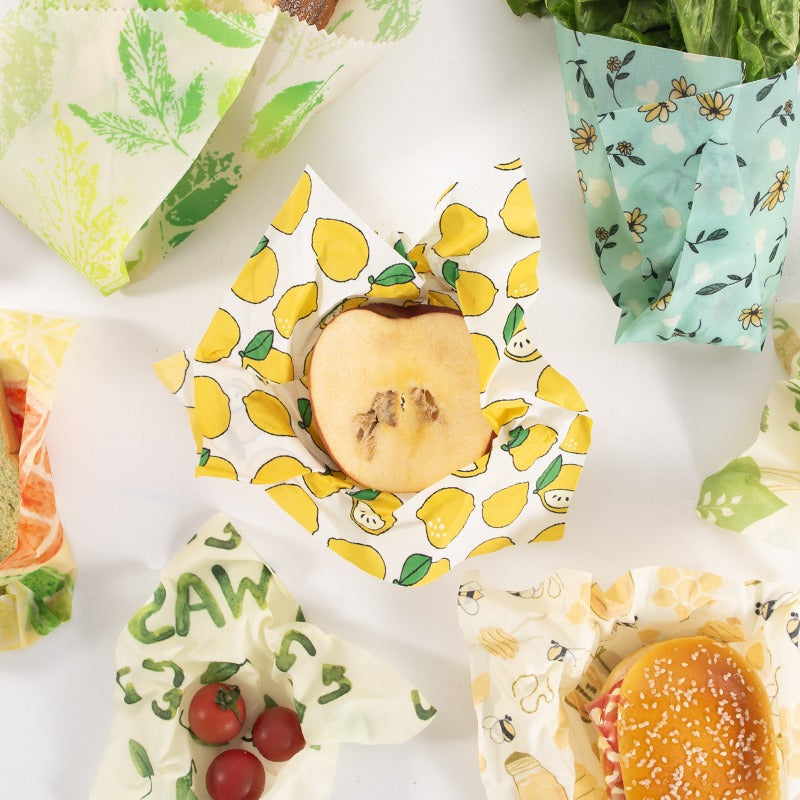 Natural Beeswax Food Wrap — Reusable Eco-Friendly Cotton Fresh-Keeping Cloth