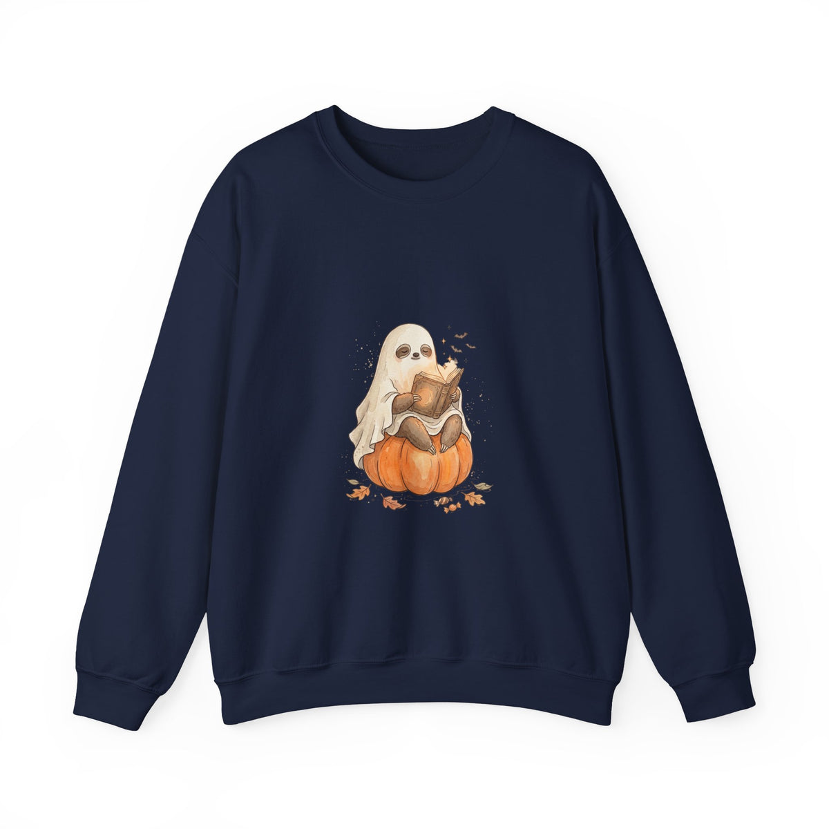 Ghost Puppy on Pumpkin Sweatshirt | Spooky Animals, Halloween Cute
