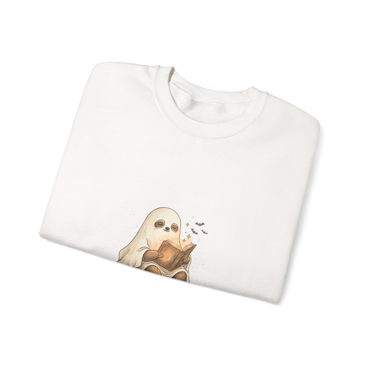 Ghost Puppy on Pumpkin Sweatshirt | Spooky Animals, Halloween Cute