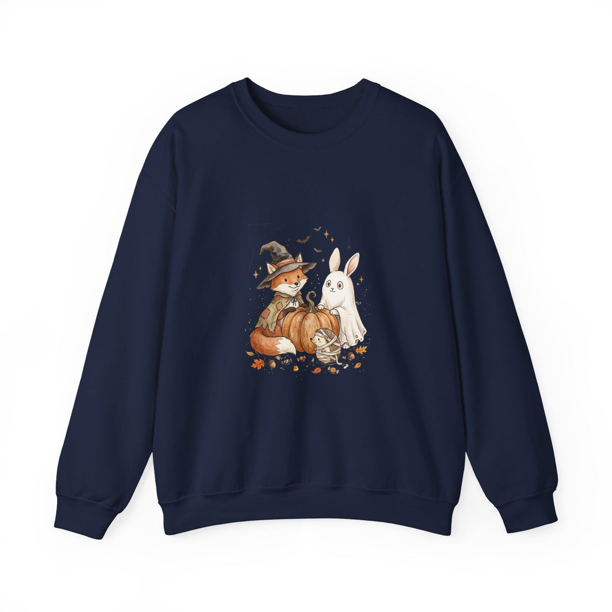 Cute Halloween Woodland Animals Sweatshirt | Spooky Animals Pumpkin Bunny Fox