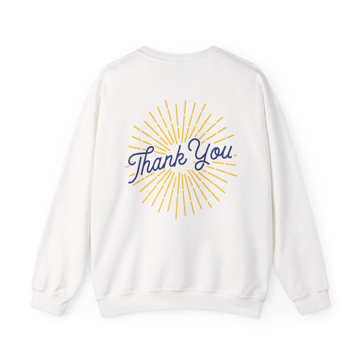 Floral Head Portrait Sweatshirt — "Thank You" Radiant Back Crewneck