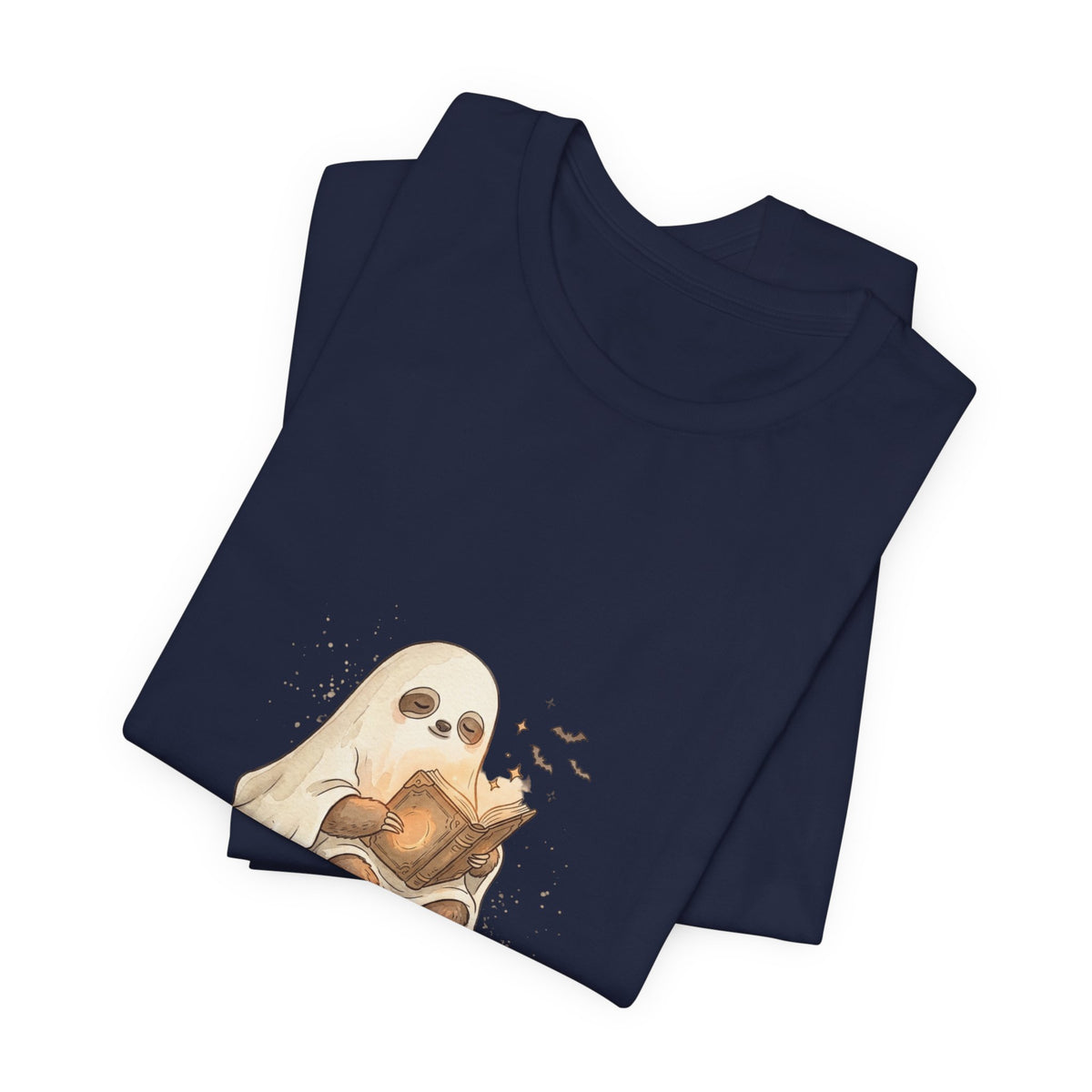 Ghost Costume Kitten Pumpkin Tee | Spooky Animals Halloween Shirt