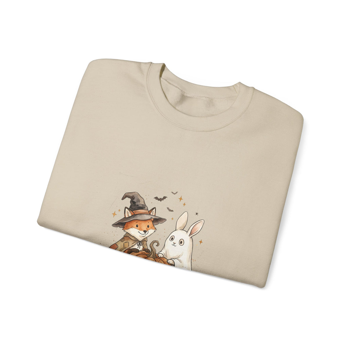 Cute Halloween Woodland Animals Sweatshirt | Spooky Animals Pumpkin Bunny Fox