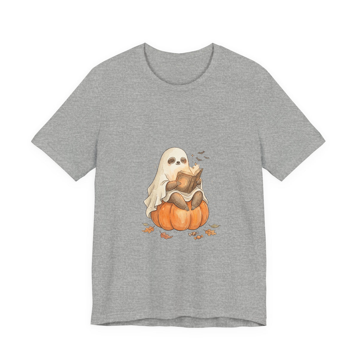 Ghost Costume Kitten Pumpkin Tee | Spooky Animals Halloween Shirt
