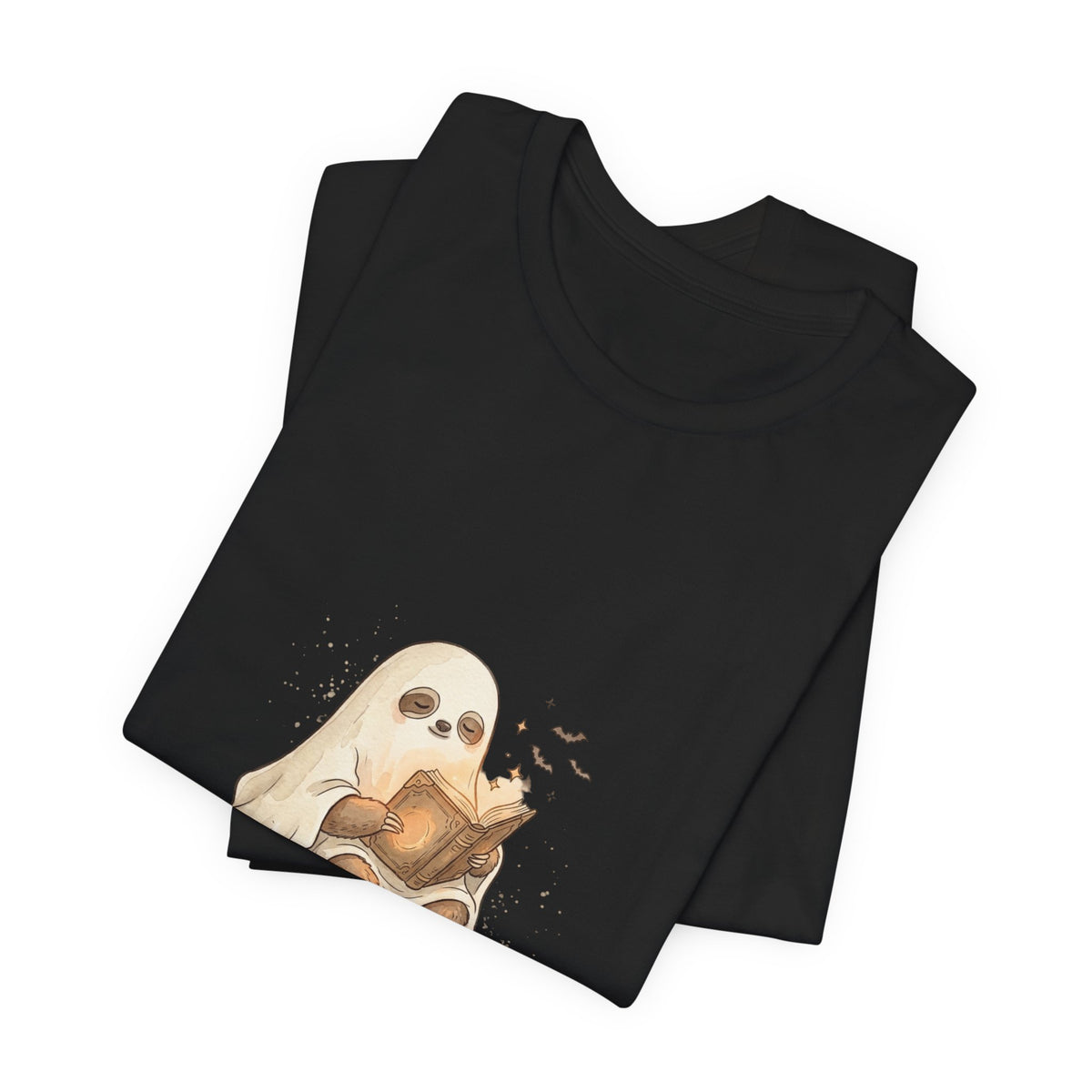 Ghost Costume Kitten Pumpkin Tee | Spooky Animals Halloween Shirt