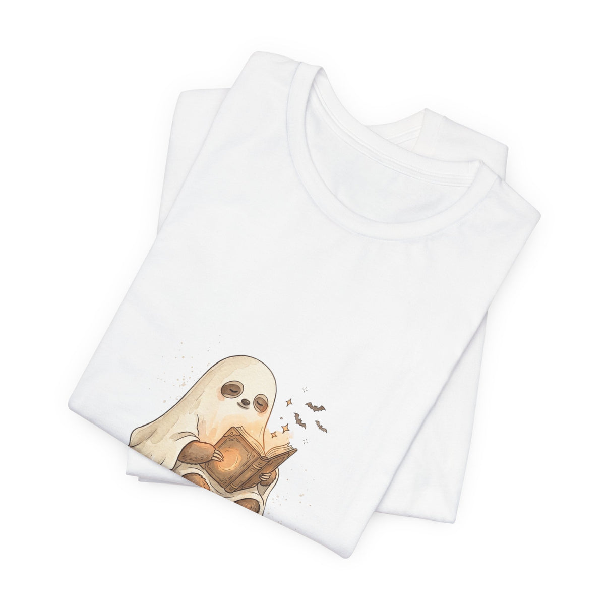 Ghost Costume Kitten Pumpkin Tee | Spooky Animals Halloween Shirt