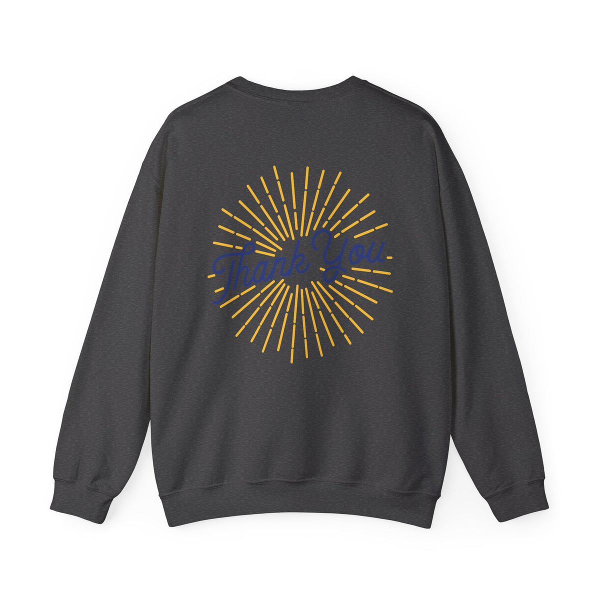 Floral Head Portrait Sweatshirt — "Thank You" Radiant Back Crewneck