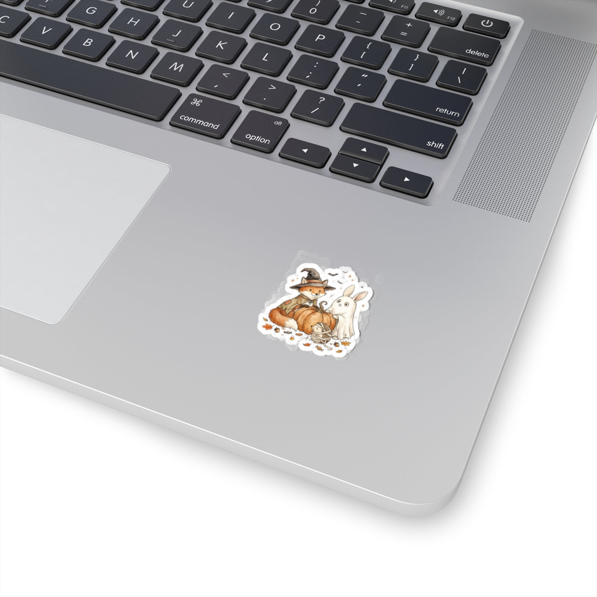 Spooky Animals Halloween Fox & Ghost Bunny Sticker | Kiss-Cut Sticker