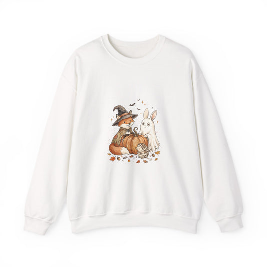 Cute Halloween Woodland Animals Sweatshirt | Spooky Animals Pumpkin Bunny Fox
