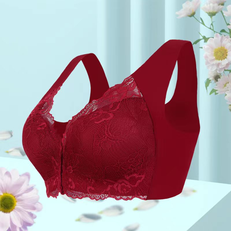 Comfortable Wireless Plus Size Bra — Lace Trim, Non-Wire Support for Women