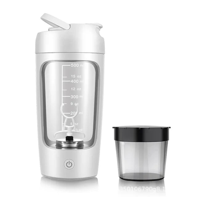 Electric Protein Shaker Bottle — USB Rechargeable Blender Cup for Gym & Fitness