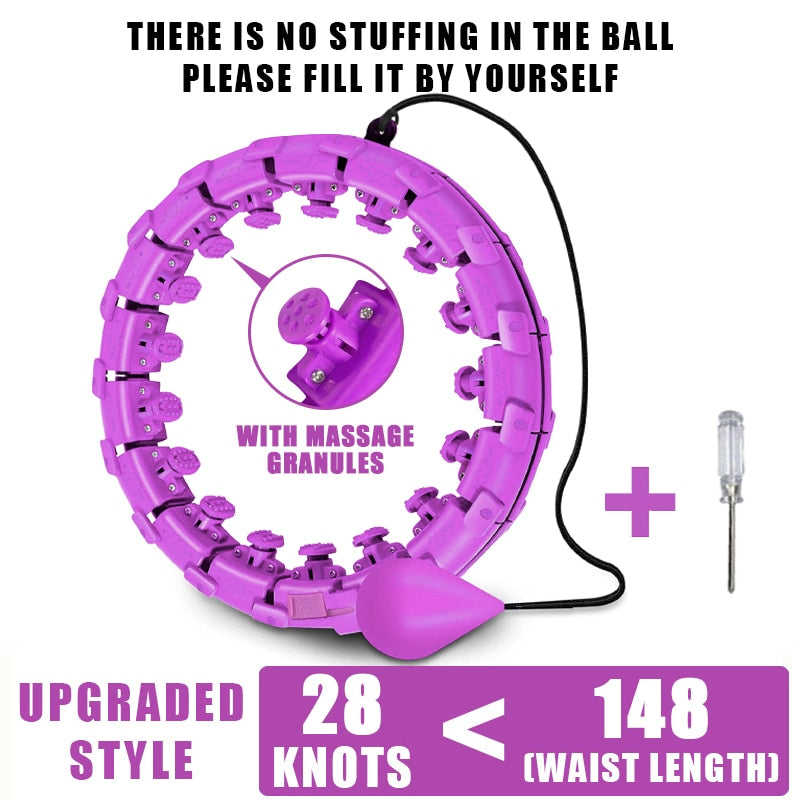 Smart Weighted Fitness Hoop — Adjustable Waist & Core Toning Exercise Hoop