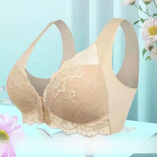 Comfortable Wireless Plus Size Bra — Lace Trim, Non-Wire Support for Women