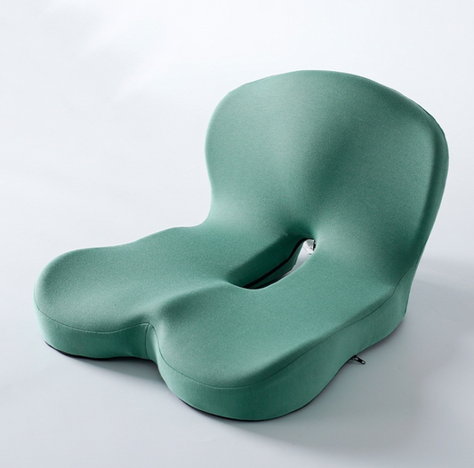 Memory Foam Ergonomic Seat Cushion — Waist & Lower Back Support for Office, Car & Home
