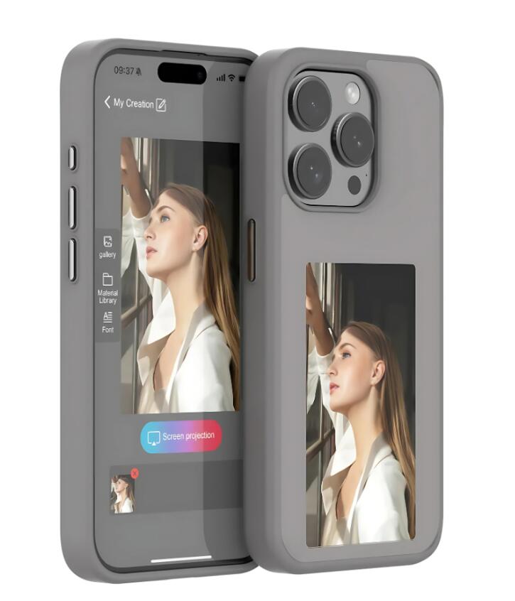 AI E-Ink Screen Phone Case — Customisable HD Display for iPhone