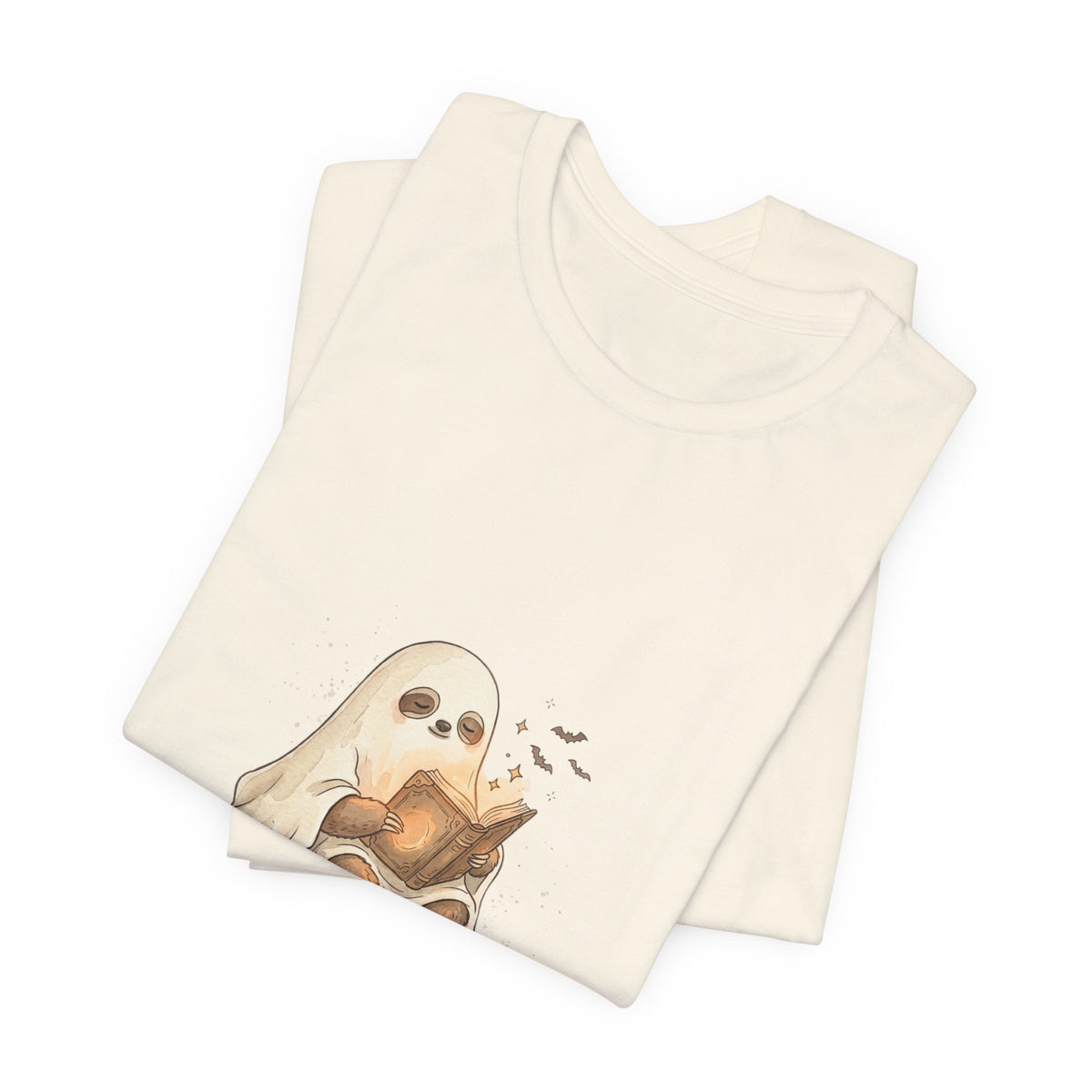 Ghost Costume Kitten Pumpkin Tee | Spooky Animals Halloween Shirt