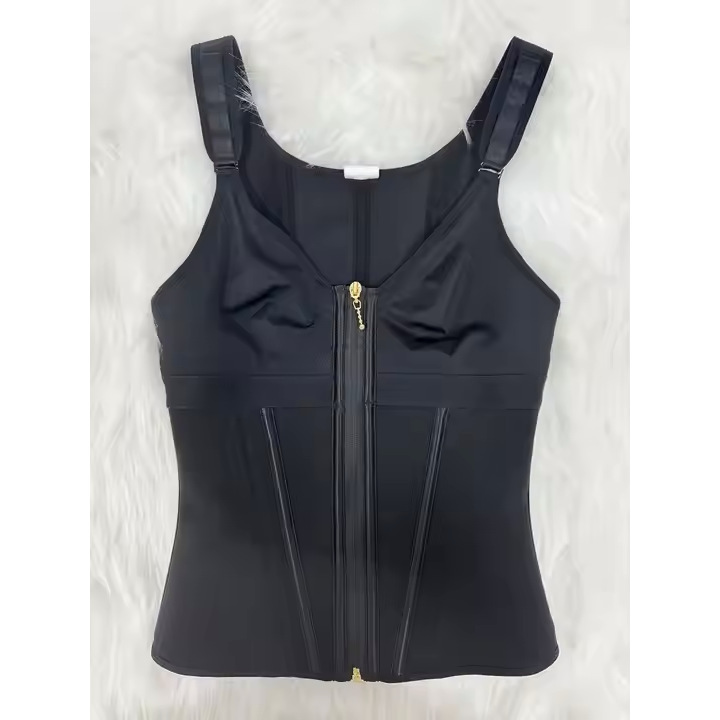Mesh Waist Slimming Corset — Breathable Shapewear with Three-Hook Closure