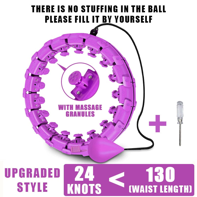 Smart Weighted Fitness Hoop — Adjustable Waist & Core Toning Exercise Hoop