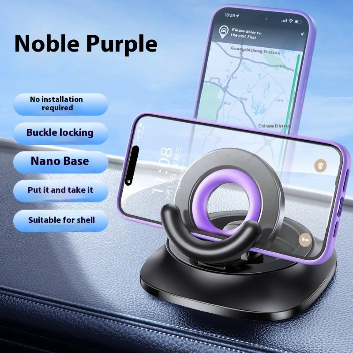 Adjustable Car Mount Magnetic Phone Holder — 360° Flexible Dashboard Stand
