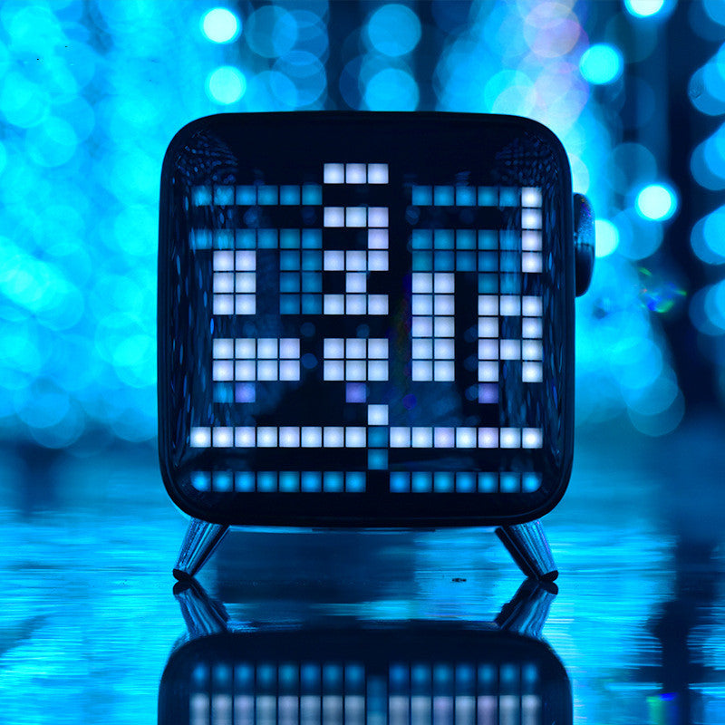 Pixel Screen Bluetooth Speaker with RGB Light — Retro Pixel Art Wireless Speaker