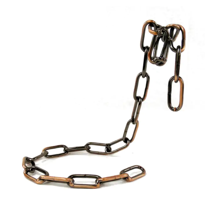 Suspended Iron Chain Wine Bottle Holder — Metal Chain Rack for Home & Bar Décor