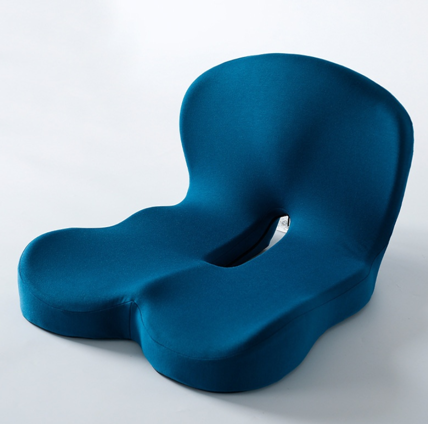 Memory Foam Ergonomic Seat Cushion — Waist & Lower Back Support for Office, Car & Home