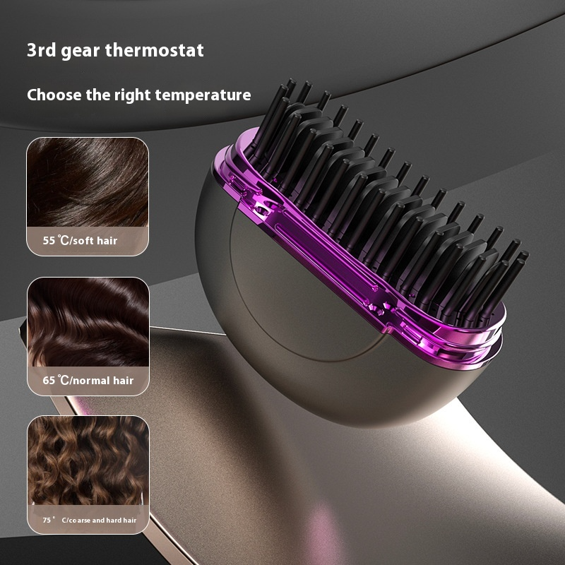 USB Rechargeable Portable Ceramic Hair Straightener — Mini Travel Straightener & Curler