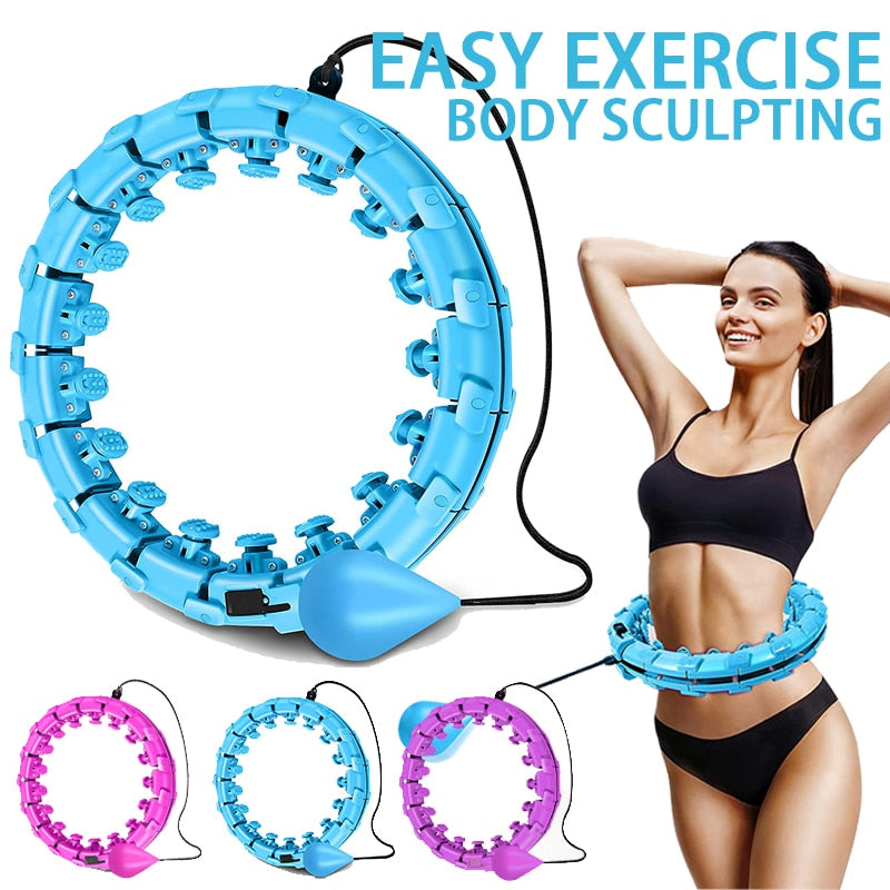 Smart Weighted Fitness Hoop — Adjustable Waist & Core Toning Exercise Hoop