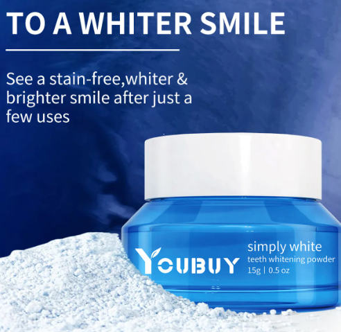 Teeth Whitening Brightening Powder — Natural Stain Remover for a Whiter Smile