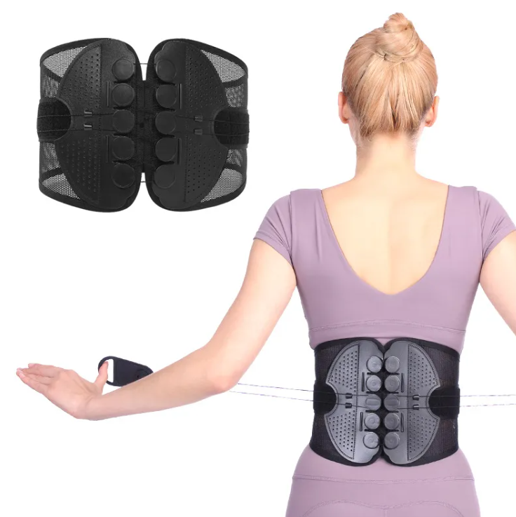 Double Pull Lumbar Support Belt — Neoprene Sweat Back Brace for Sport & Recovery
