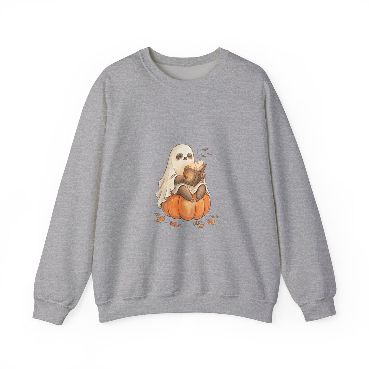 Ghost Puppy on Pumpkin Sweatshirt | Spooky Animals, Halloween Cute