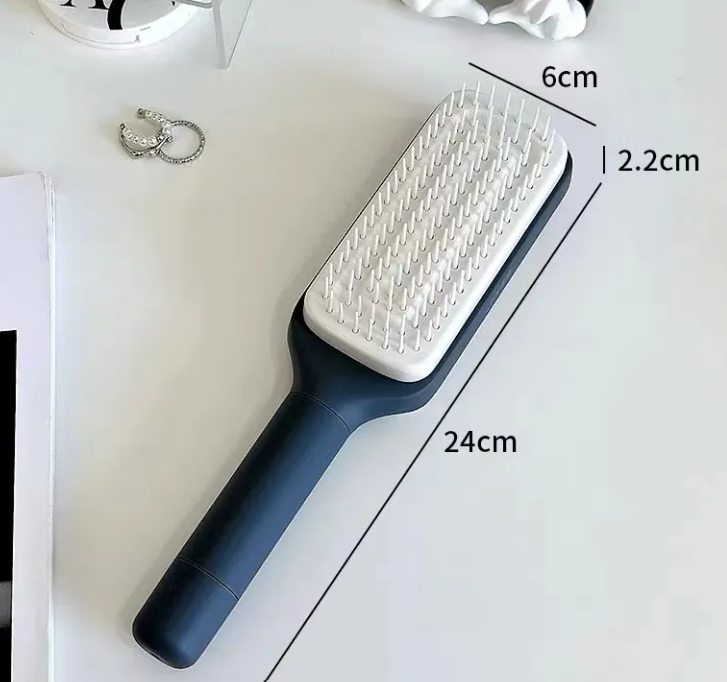 4-in-1 Self-Cleaning Hair Brush — Anti-Static Scalp Massage Comb