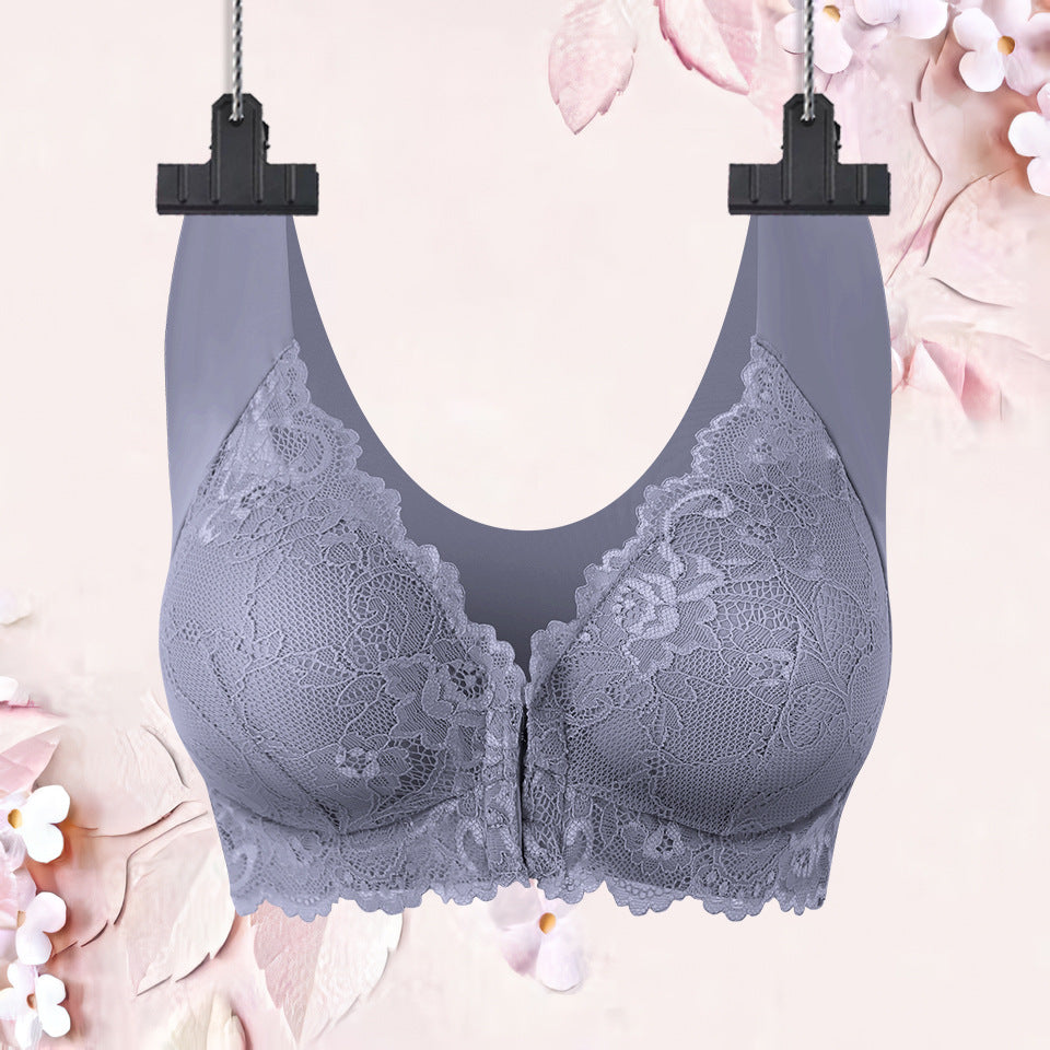 Comfortable Wireless Plus Size Bra — Lace Trim, Non-Wire Support for Women
