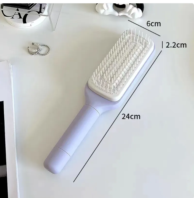 4-in-1 Self-Cleaning Hair Brush — Anti-Static Scalp Massage Comb