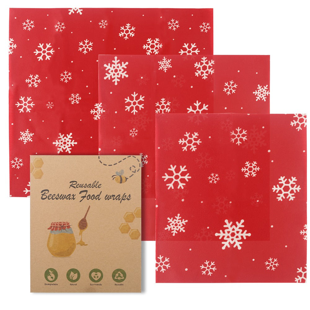 Natural Beeswax Food Wrap — Reusable Eco-Friendly Cotton Fresh-Keeping Cloth