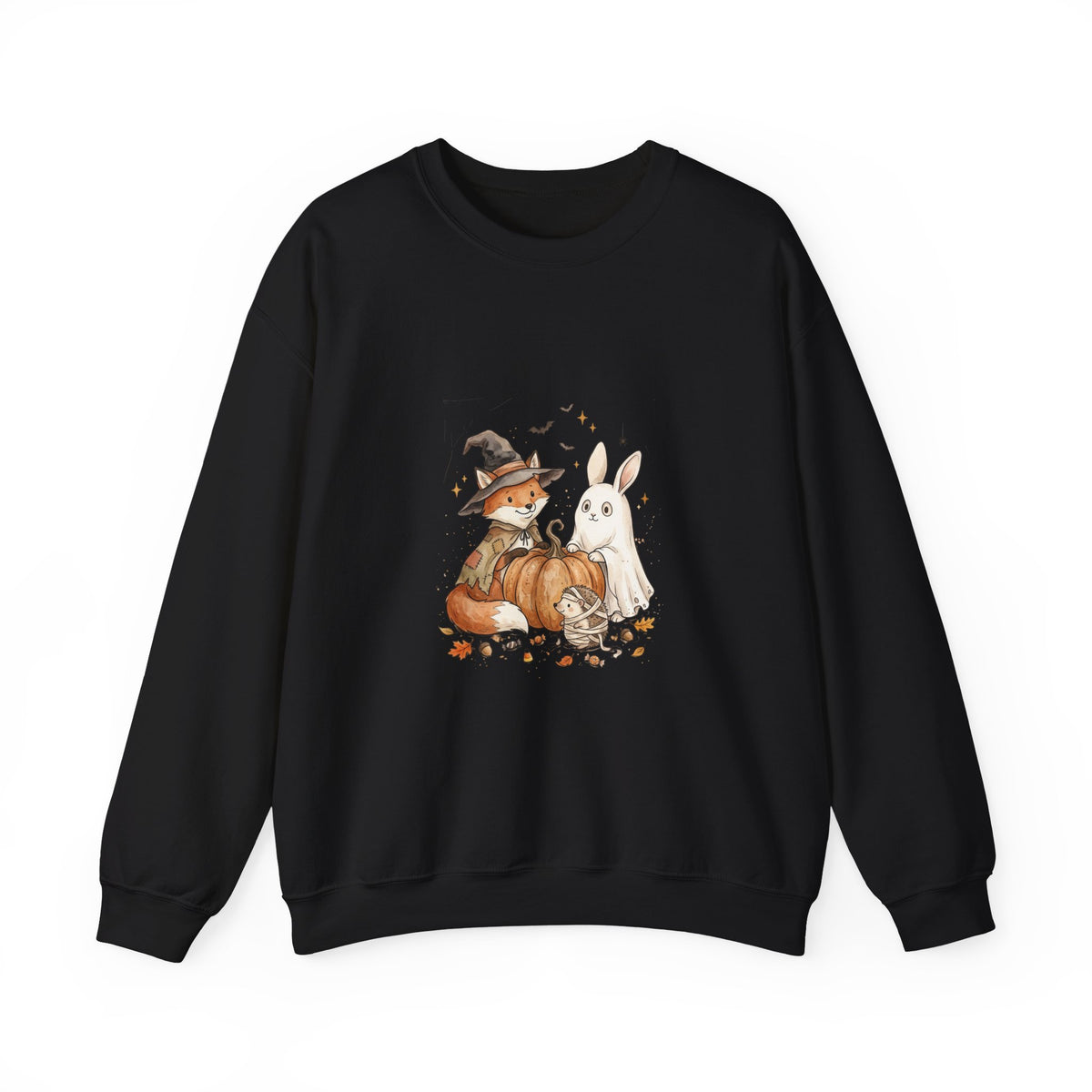 Cute Halloween Woodland Animals Sweatshirt | Spooky Animals Pumpkin Bunny Fox