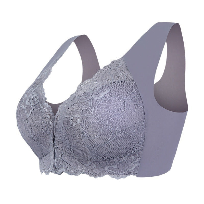 Comfortable Wireless Plus Size Bra — Lace Trim, Non-Wire Support for Women