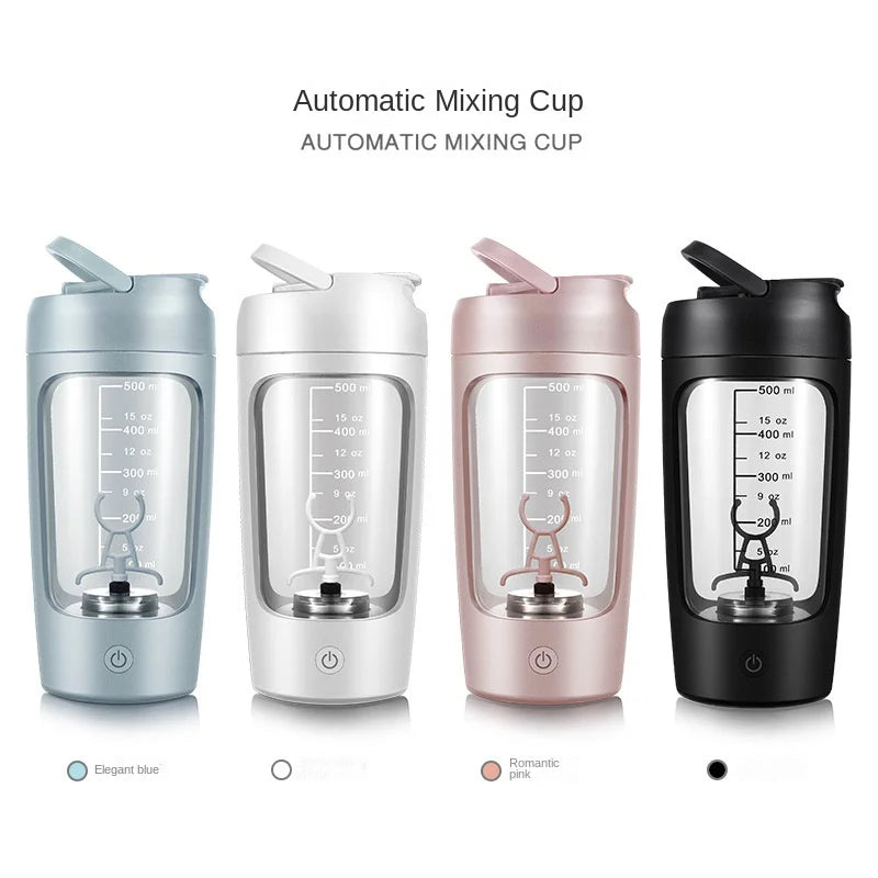 Electric Protein Shaker Bottle — USB Rechargeable Blender Cup for Gym & Fitness