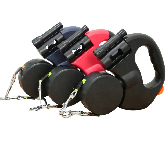 Auto Double Dog Leash — Retractable Dual-Line Lead for Two Dogs (3m)