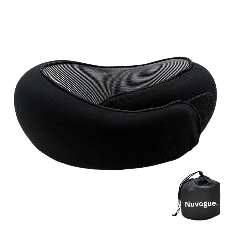 Memory Foam Travel Neck Pillow — Portable Support for Flights, Cars & Office