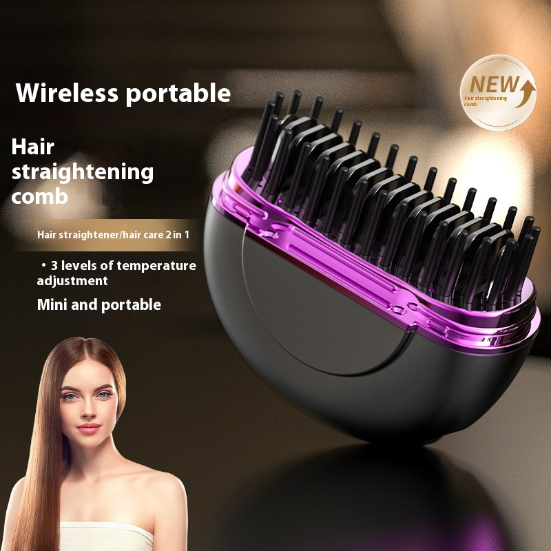 USB Rechargeable Portable Ceramic Hair Straightener — Mini Travel Straightener & Curler