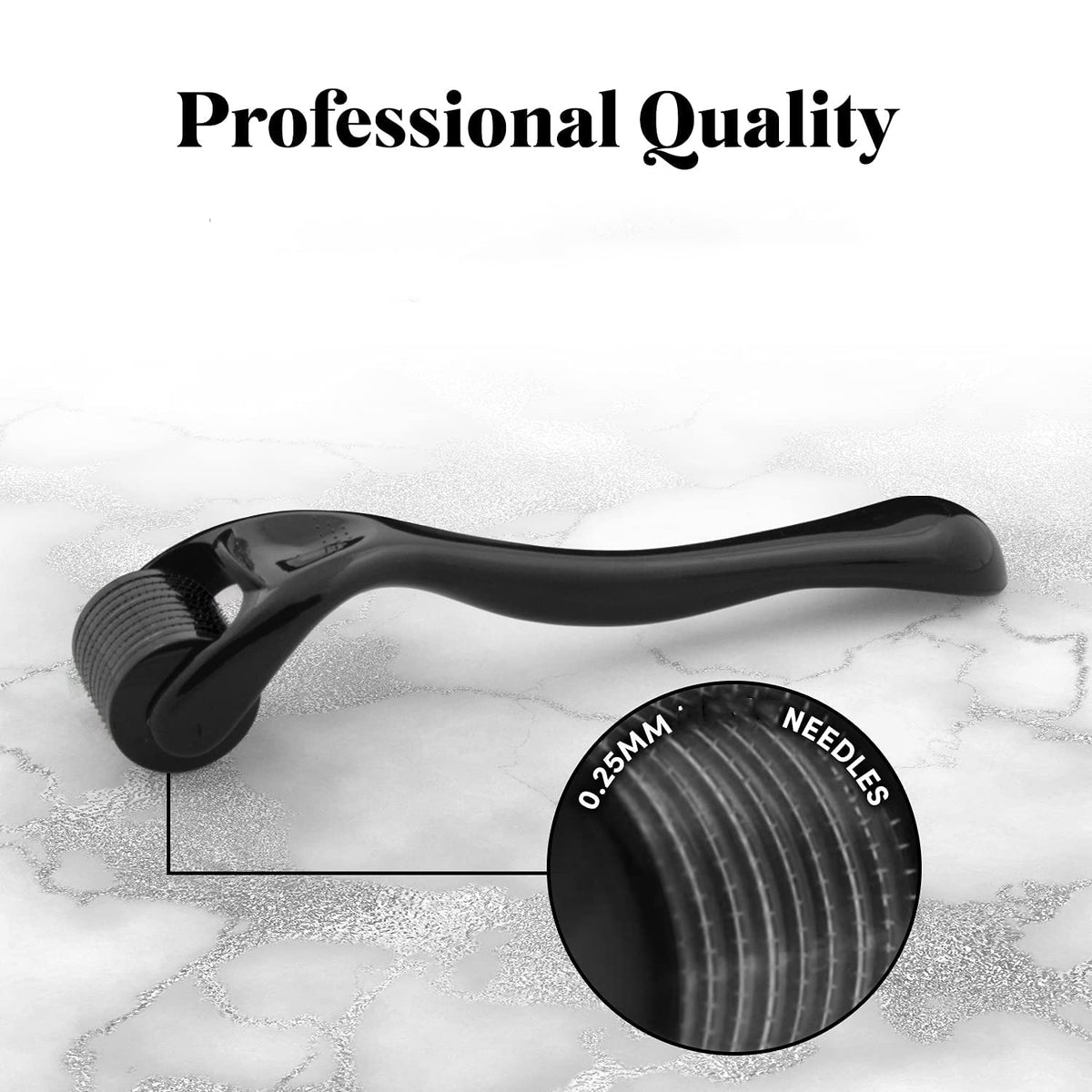 540 Titanium Microneedle Derma Roller — Face, Scalp & Beard Skin Renewal Tool for Men & Women