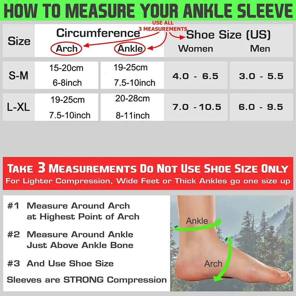 Sports Ankle Brace Compression Sleeve – Plantar Fasciitis & Heel Spur Support
