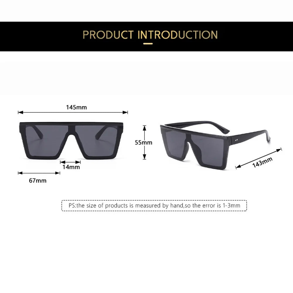 Square Gradient Sunglasses – UV400 Oversized Frame