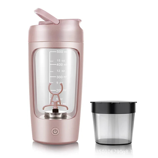 Electric Protein Shaker Bottle — USB Rechargeable Blender Cup for Gym & Fitness