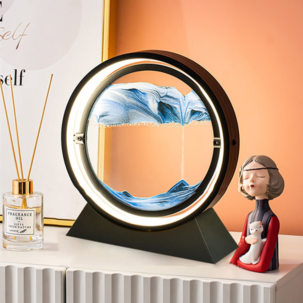 Moving Sand Art Landscape Lamp — 3D Deep Sea Sandscape Desk Decor